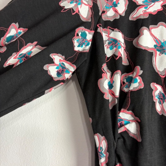 Tanya Taylor Noemie Floral Printed Mini Dress Long Sleeve Black White Size 4 - Picture 6 of 9